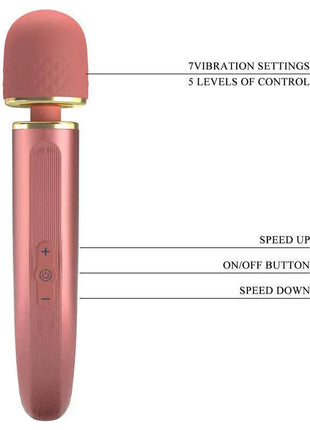Vibrating Wand USB Silicone Pink