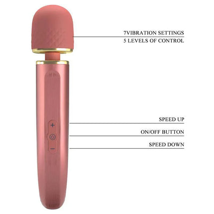 Vibrating Wand USB Silicone Pink