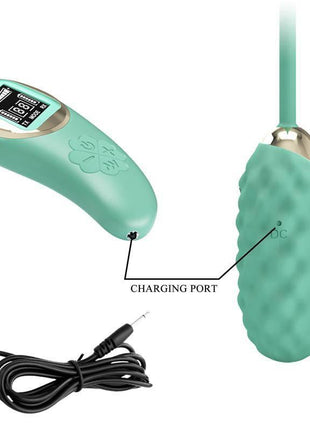 Vivian Vibrating Egg with Digital Screen Remote Control Green