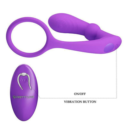 Warren Remote Vibrating Anal Plug and Penis Ring