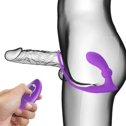 Warren Remote Vibrating Anal Plug and Penis Ring