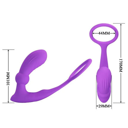 Warren Remote Vibrating Anal Plug and Penis Ring