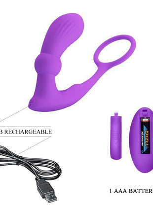 Warren Remote Vibrating Anal Plug and Penis Ring