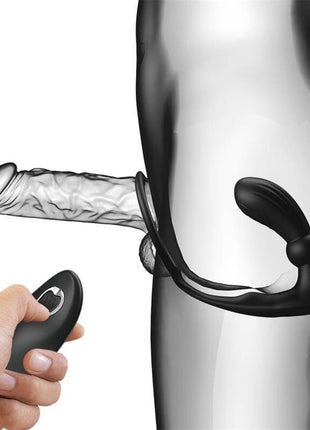 Warren Remote-Controlled Vibrating and Pulsating Anal Plug and Penis Ring