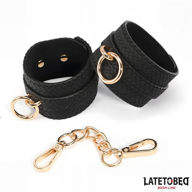 Weaving patterns wrist cuff Golden Chain