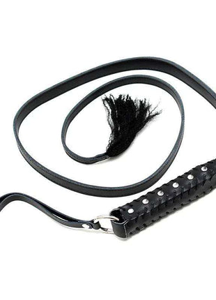 130 cm premium leather whip with ergonomic grip