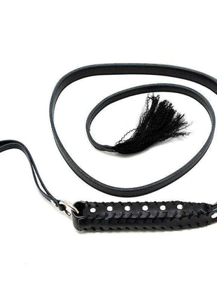Premium 130 cm leather whip with ergonomic grip for training and performance