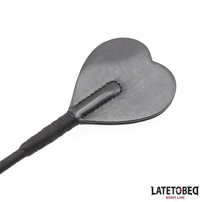 Whip with Heart Shape Black 60cm