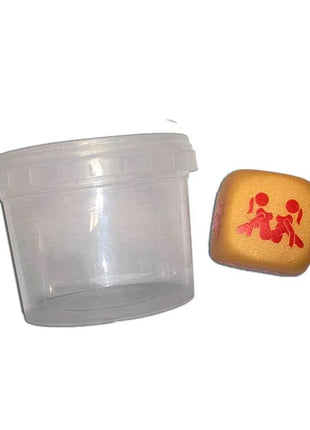White Position Dice in a Plastic Jar for Girls