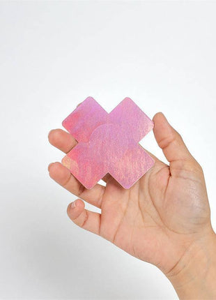 Wow Boobs! Nipple Covers Cross Shapped Holografic