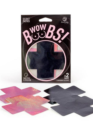 Wow Boobs! Nipple Covers Cross Shapped Holografic
