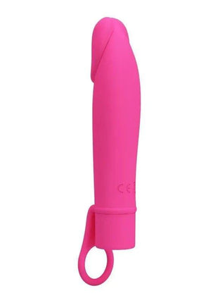 Xiuhcoatl G-spot Vibe Silicone vibrator in bright pink with a smooth curved shaft and ring handle