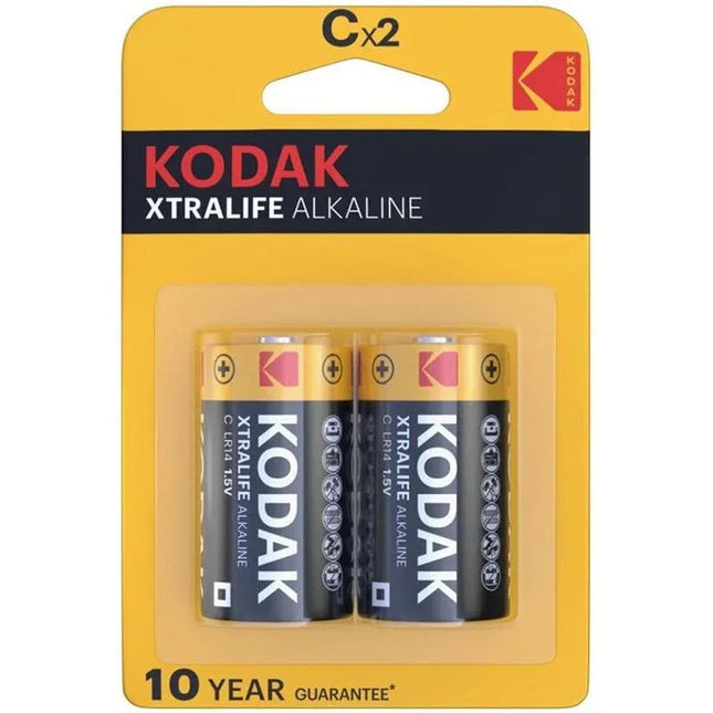 Xtralife Alkaline Battery C LR6 blister pack of 2 alkaline batteries for reliable long-lasting power