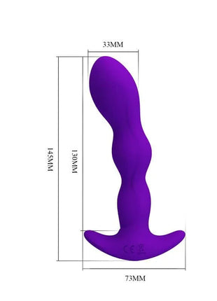 Yale Butt Plug with Vibration Purple