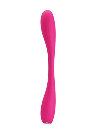 Yedda Vibrator Bendable Pink in smooth bright pink silicone, with a slim flexible shaft and rounded tapered ends