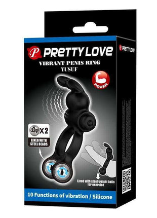Yusuf Vibrating Penis Ring with Steel Beads