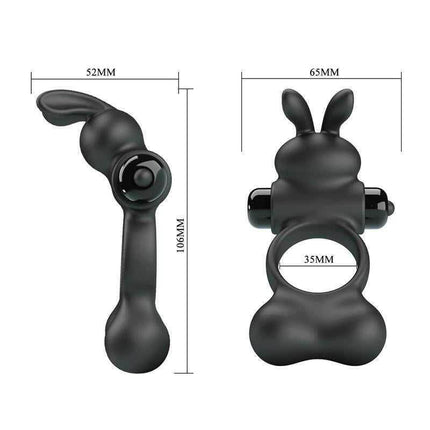 Yusuf Vibrating Penis Ring with Steel Beads