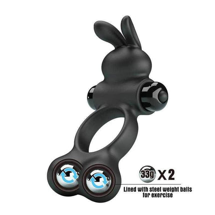Yusuf Vibrating Penis Ring with Steel Beads