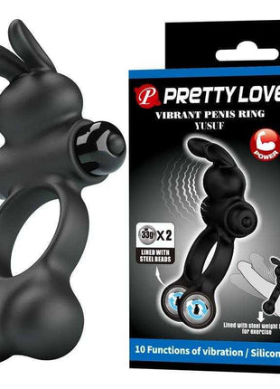 Yusuf Vibrating Penis Ring with Steel Beads