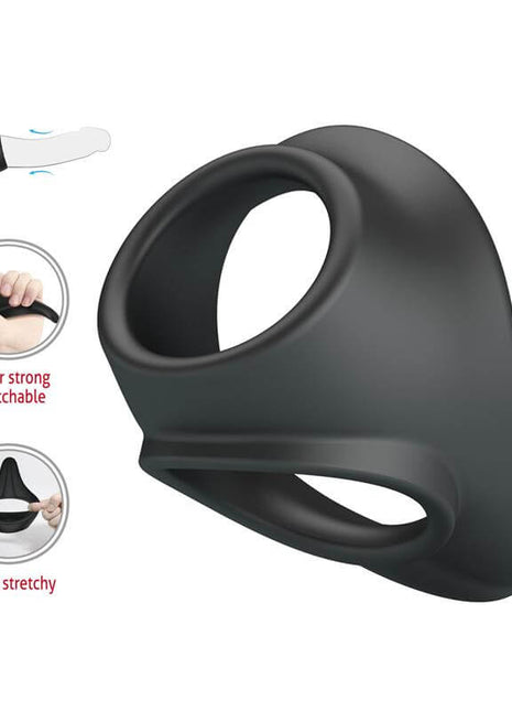 Zadok Silicone Cock and Testicles Ring