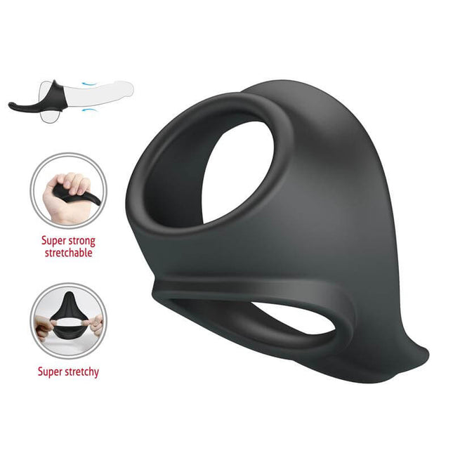 Zadok Silicone Cock and Testicles Ring