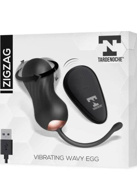 Zigzag Vibrating Egg with remote control and zigzag pattern for discreet and versatile pleasure