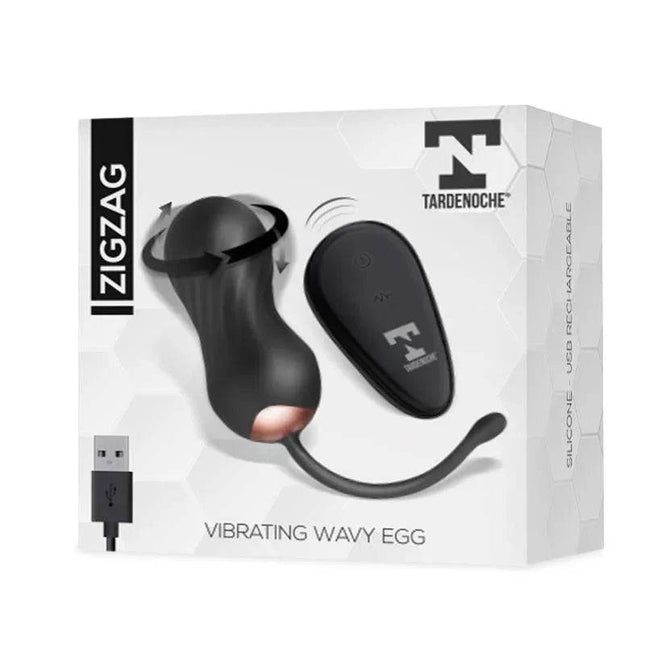 Zigzag Vibrating Egg with remote control and zigzag pattern for discreet and versatile pleasure